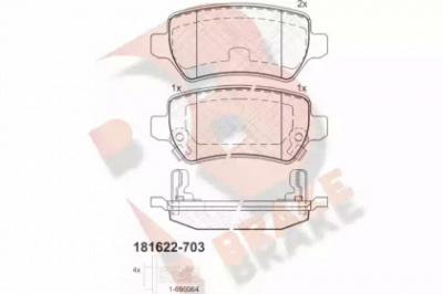 R BRAKE rb1622703 -  Комплект тормозных колодок, дисковый тормоз